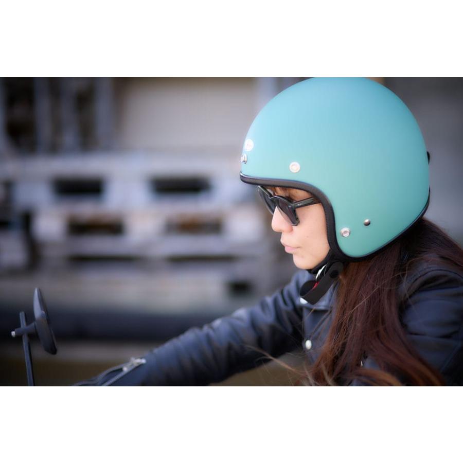 スモールジェット ホライズンヘルメット DELTRON500 フラットビンテージグリーン｜horizon-helmet｜13