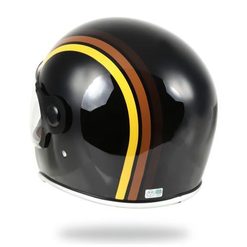 フルフェイス へルメット バイク ビンテージ トリコロール２ブラック メンズ レディース S〜XL HORIZON HELMETS JADE Tricolor2-black｜horizon-helmet｜04