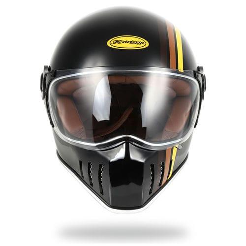 フルフェイス へルメット バイク ビンテージ トリコロール２ブラック メンズ レディース S〜XL HORIZON HELMETS JADE Tricolor2-black｜horizon-helmet｜09