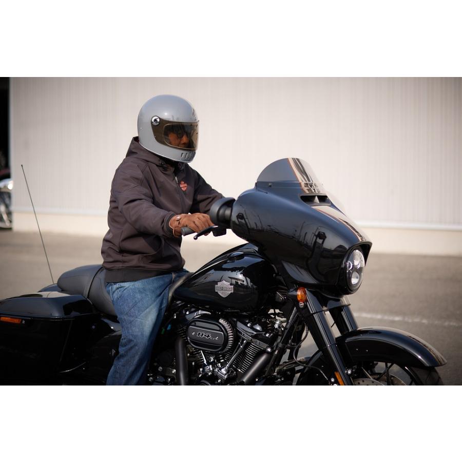 HORIZON LAMP HELMETS グレーMサイズ【クロームシールド付き HORIZONHELMETS】LAMP グレー フルフェイス へルメット バイク