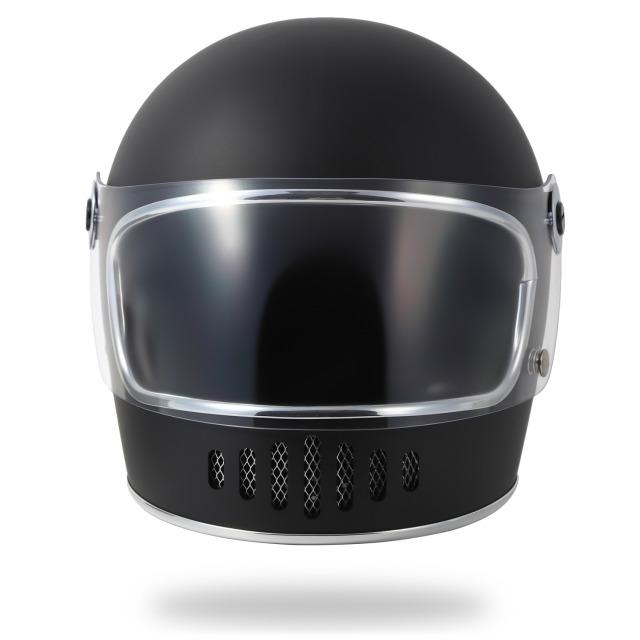 アメリカンフルフェイス ランプヘルメット バイクヘルメット マットブラック horizonヘルメット｜horizon-helmet｜02