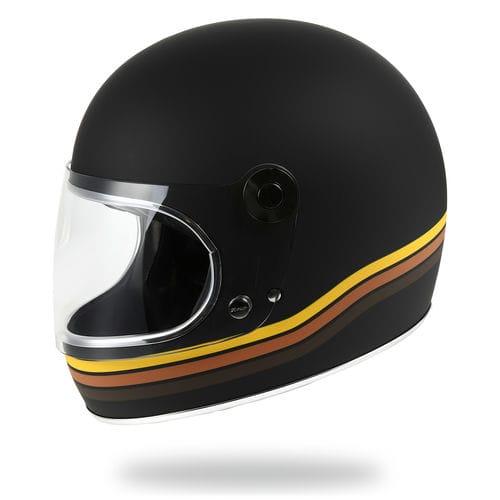 族ヘル レトロヘルメット LAMP HELMET 3RAINBOW Matte Black バイクヘルメット｜horizon-helmet｜03