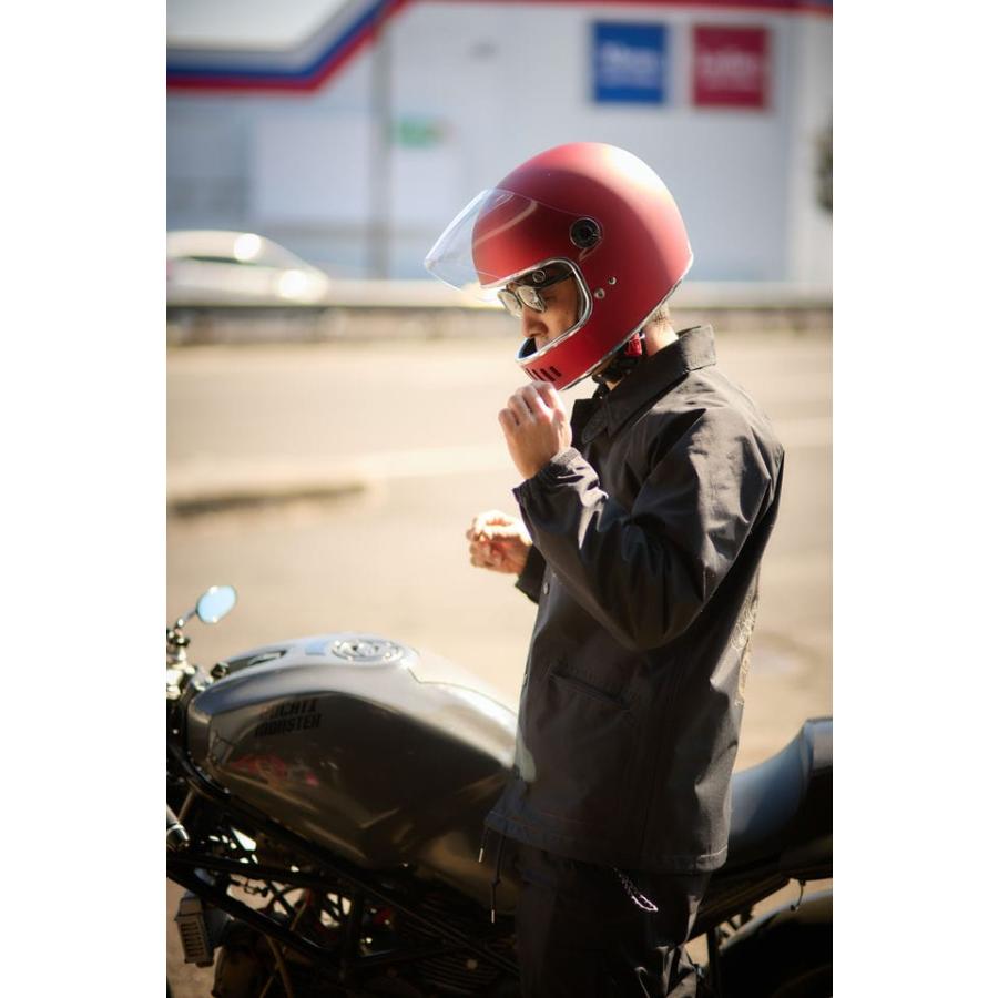 おしゃれなアメリカンフルフェイスヘルメット LAMP HELMET FLAT RED 