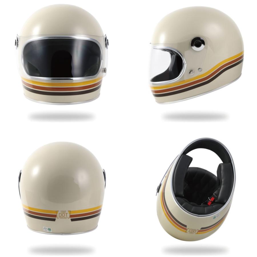 族ヘル レトロヘルメット LAMP HELMET 3RAINBOW IVORY バイクヘルメット｜horizon-helmet｜02