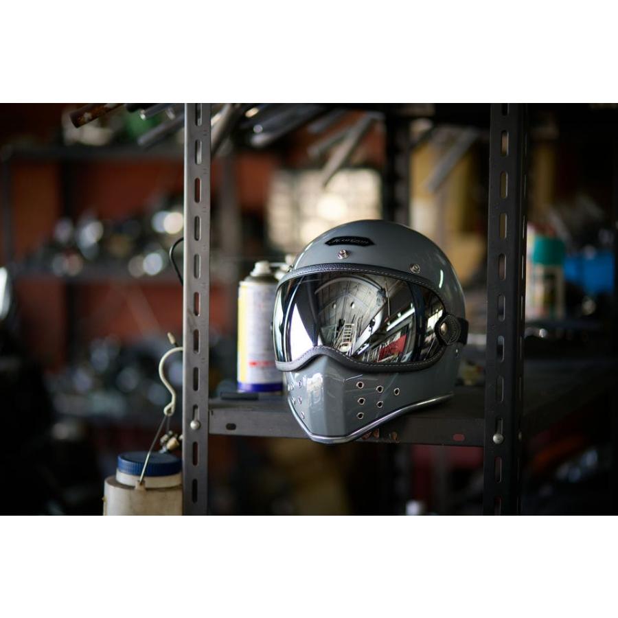 HORIZONヘルメット ビンテージオフロードフルフェイスMX-H4 GRAY グレー｜horizon-helmet｜15