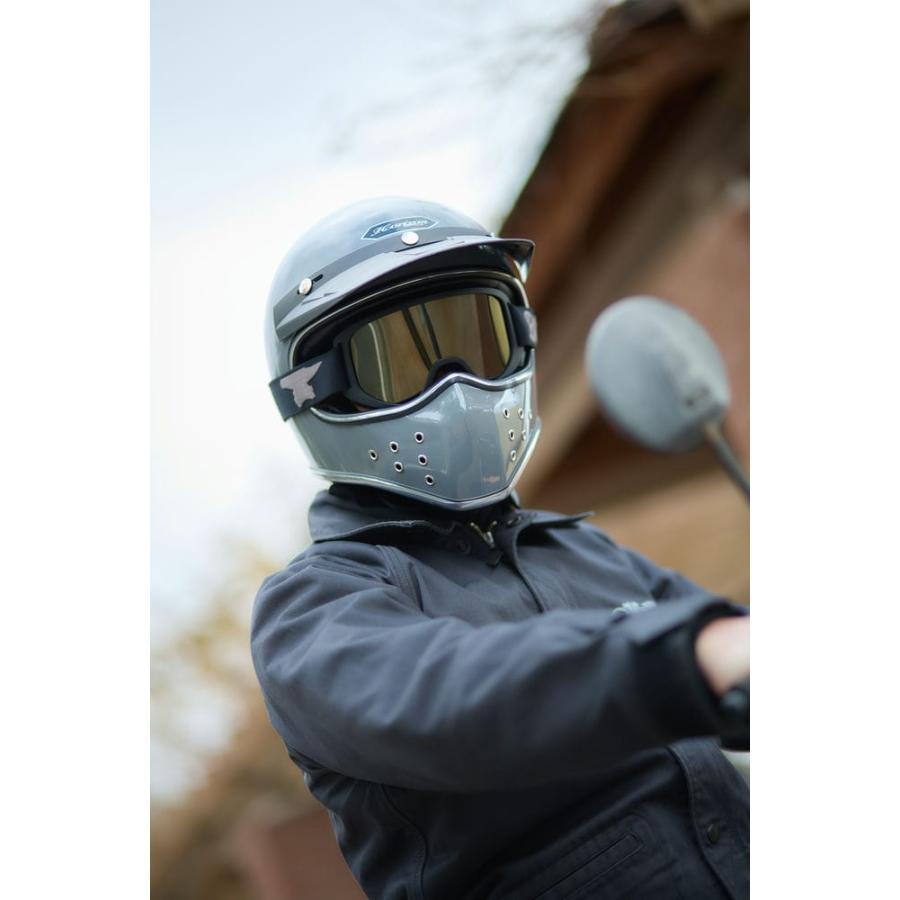 HORIZONヘルメット ビンテージオフロードフルフェイスMX-H4 GRAY グレー｜horizon-helmet｜21