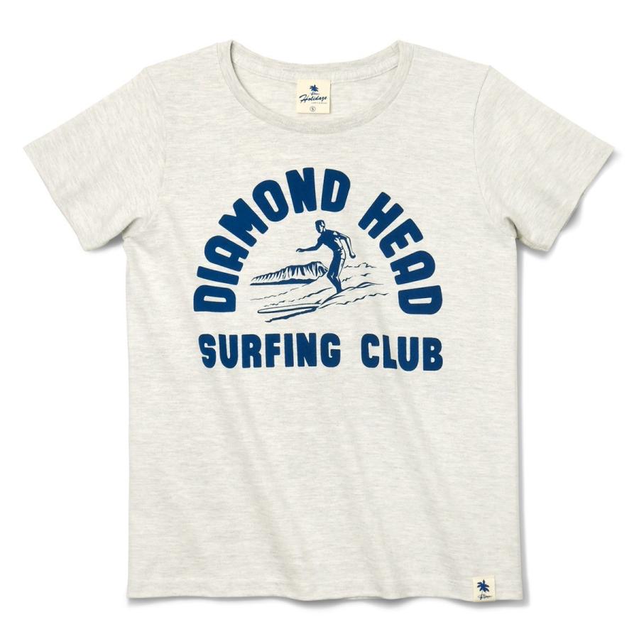 Tシャツ DIAMOND HEAD SURF サーフクラブ ヴィンテージ オールドサーフ ハワイ レディース 半袖 HOLIDAZE ホリデイズ｜horizonblue｜02