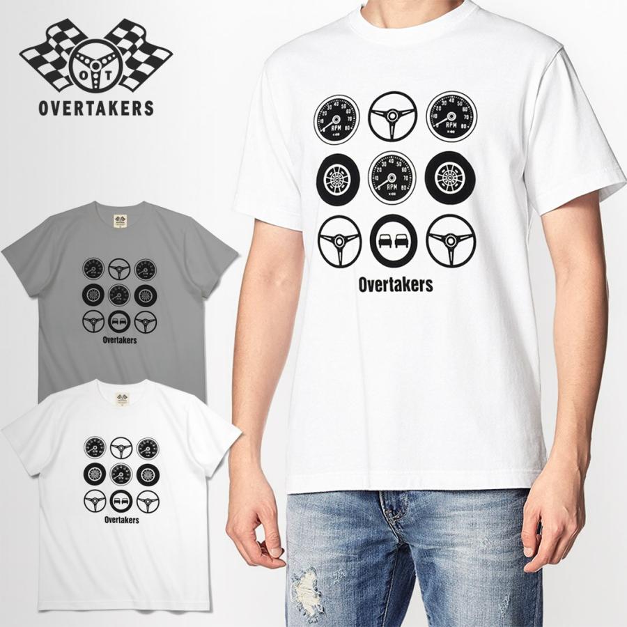 Tシャツ モーター系 自動車 レーシング スポーツ 半袖 メンズ ホワイト CIRCLE 9 - OVERTAKERS（オーバーテイカーズ）｜horizonblue