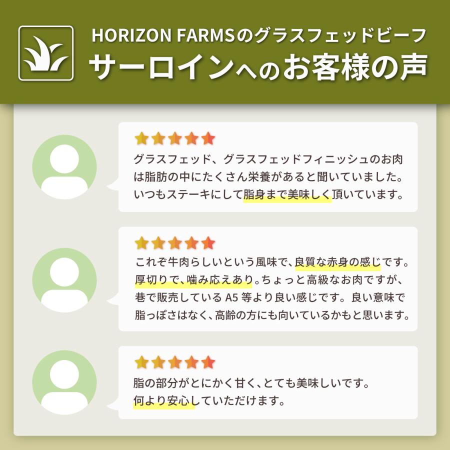 グラスフェッドビーフ 冷凍 牛肉 サーロインステーキ ニュージーランド産 牧草牛 200g 赤身 厚切り 無農薬 パスチャーフェッド ホルモン剤不使用 抗生物質不使用｜horizonfarms｜15