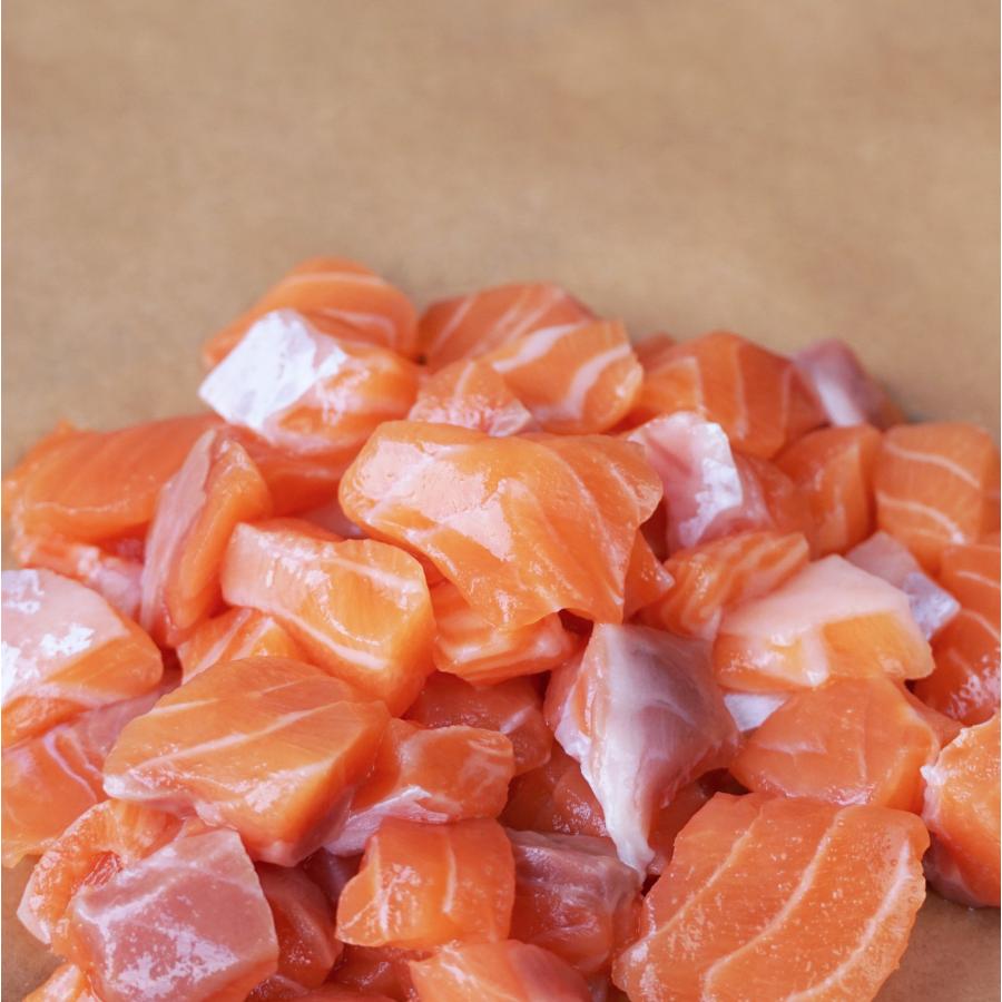 タスマニア産 最高級 アトランティック サーモン 角切り 200g 生食用