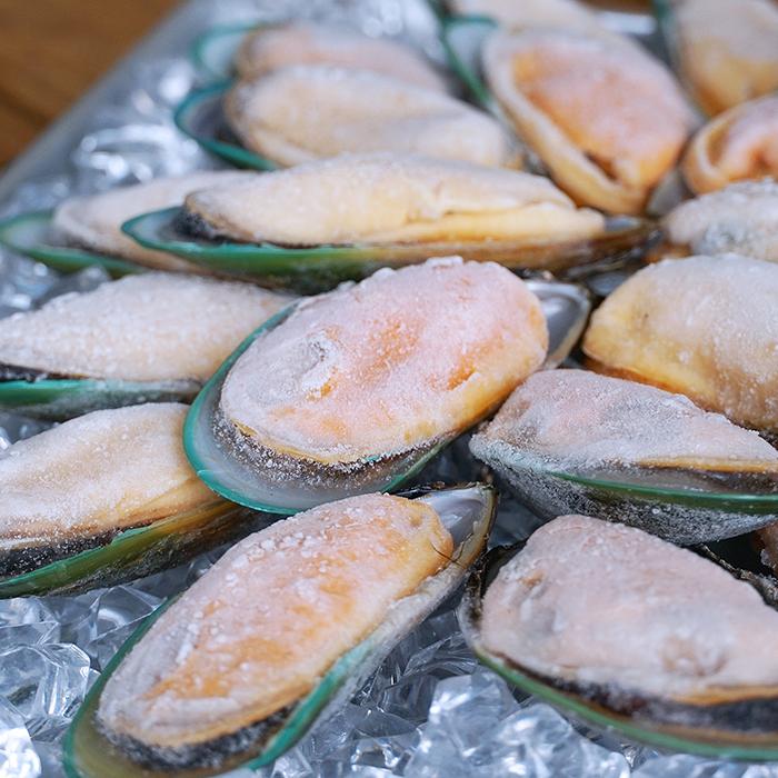 オーガニック 冷凍 ムール貝 ニュージーランド産 1kg 殻付き パーナ貝