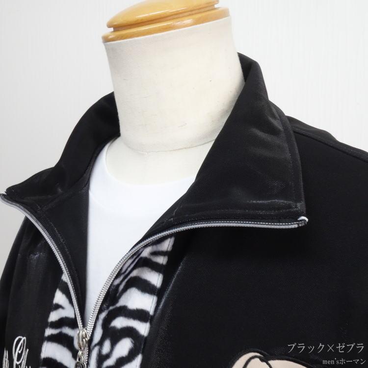 【未使用】ガルフィー ジップフリースビッグ刺繍セットアップ 黒　y2k 2022年秋冬新作 GALFY/ガルフィー 怒顔アングリー アップリケ刺繍