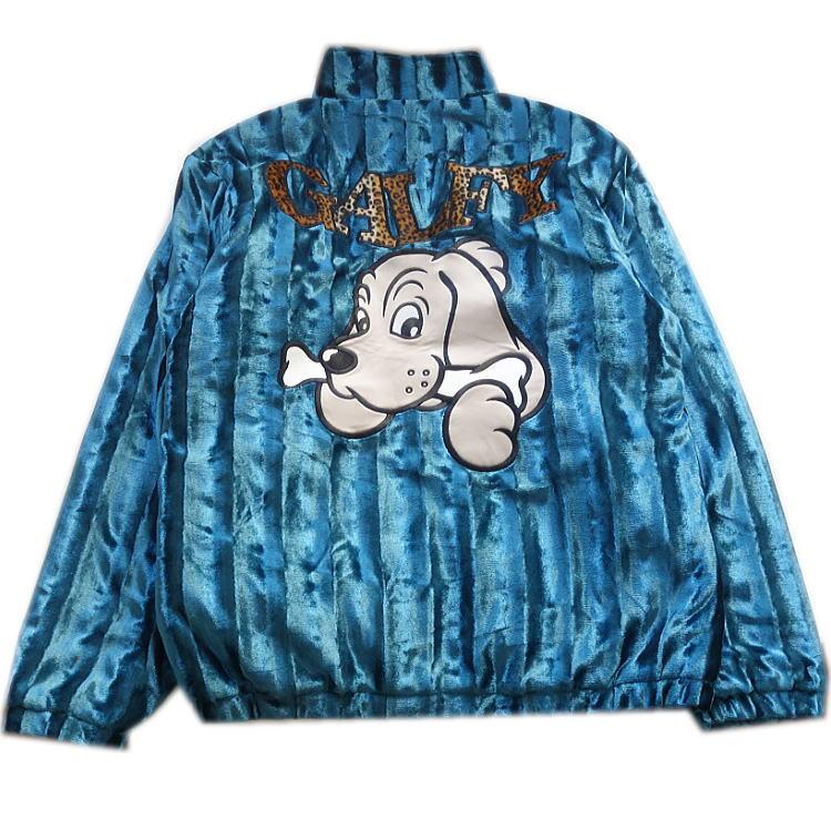 美品　GALFY 大型犬　龍虎スカジャン　XL イエローライトブルー 美品 GALFY 大型犬 龍虎スカジャン XL イエローライトブルー