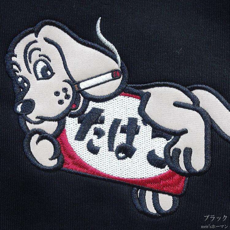 ガルフィー パーカー　大型犬　刺繍　ホワイト　レッド　ワッペン　XL ゆるダボ 2024年冬新作 ビッグ有 GALFY.E.L.N/ガルフィー ヤニラバーズ