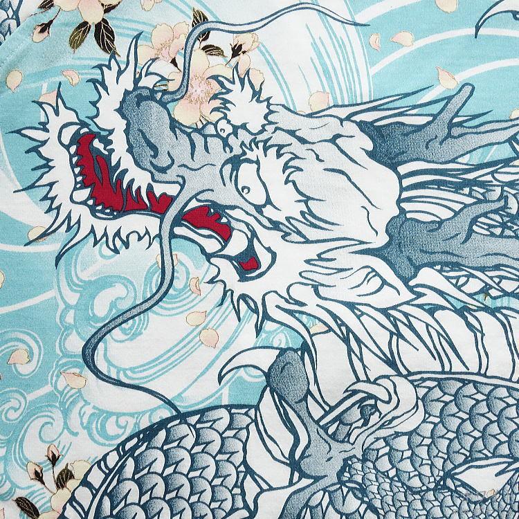 21年春夏物新作 ビッグ有 絡繰魂 カラクリ魂 からくり魂 双龍 和彫り 桜 刺青風合 抜染プリント 綿 和柄 ラグラン袖七分袖ダボシャツ 白 黒 M L Xl Xxl ホーマン 通販 Yahoo ショッピング