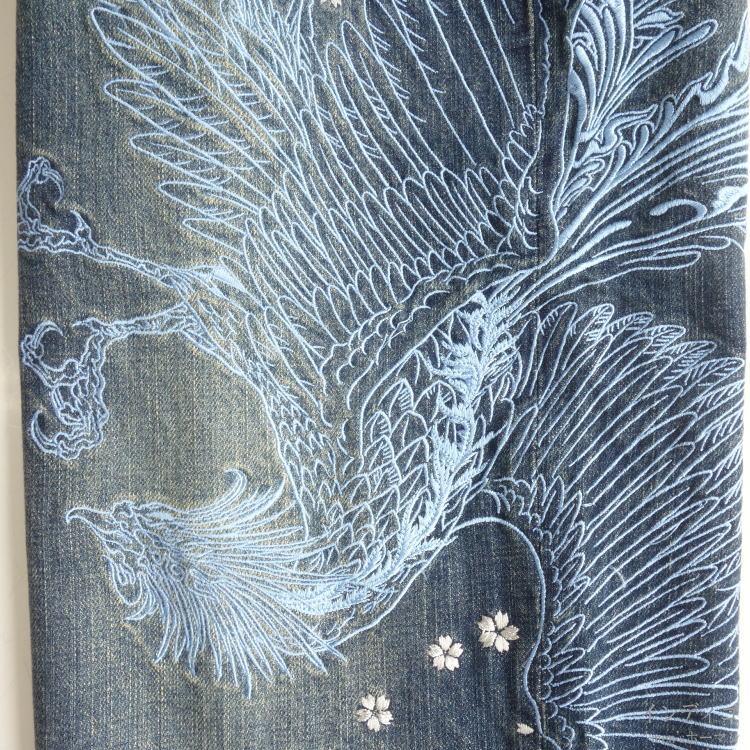 カラクリ魂/絡繰魂/からくり魂 桜と鳳凰刺繍 総刺繍 金襴和柄地 和風