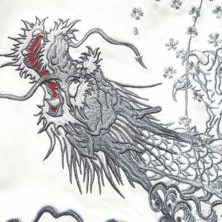 ビッグ有 カラクリ魂/絡繰魂からくり魂 桜昇龍刺繍 雲海 ロゴ ビッグ有 カラクリ魂/絡繰魂からくり魂 桜昇龍刺繍 雲海 ロゴ