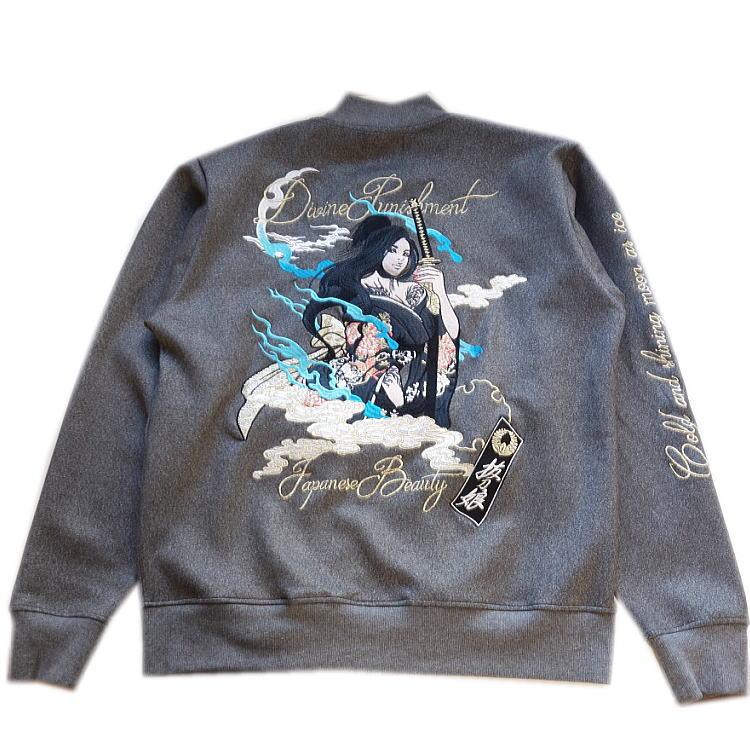 抜刀娘/バットウムスメ 穂乃花 雲 ロゴ 総刺繍 リブ ストレッチ