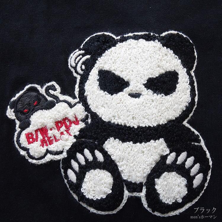 2023年夏物新作 ビッグ有 錦にしき PANDIESTA JAPAN パンディエスタ BW-PDJ パンダ刺繍 ルーズシルエット ベアーTEE 半袖Ｔシャツ 白/黒 M/L/XL(3L対応) 523883｜horman｜14