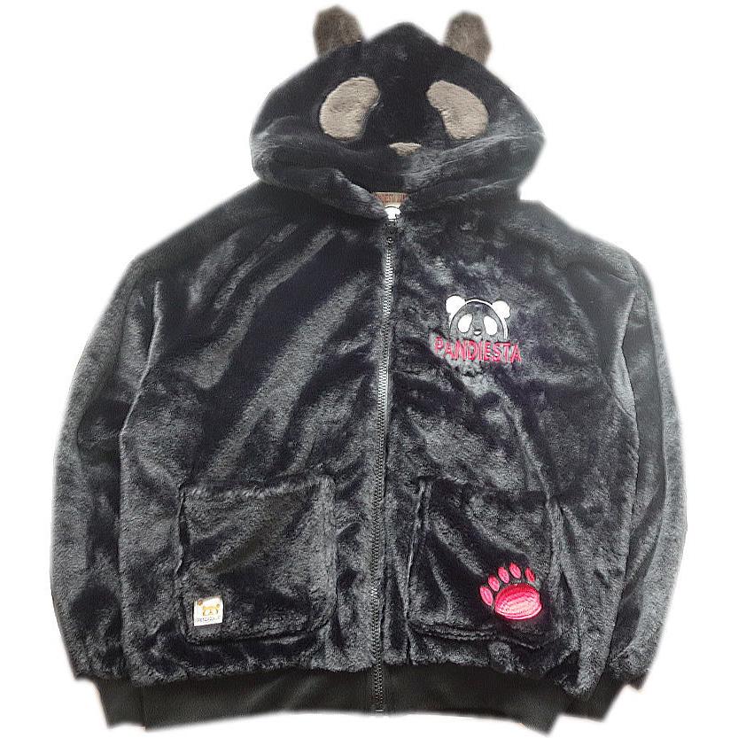 パンディエスタ × ベティブープ フェイクファー パーカー　黒　Lサイズ 新作 ビッグ有 錦にしきPANDIESTA JAPAN パンディエスタ なりきり