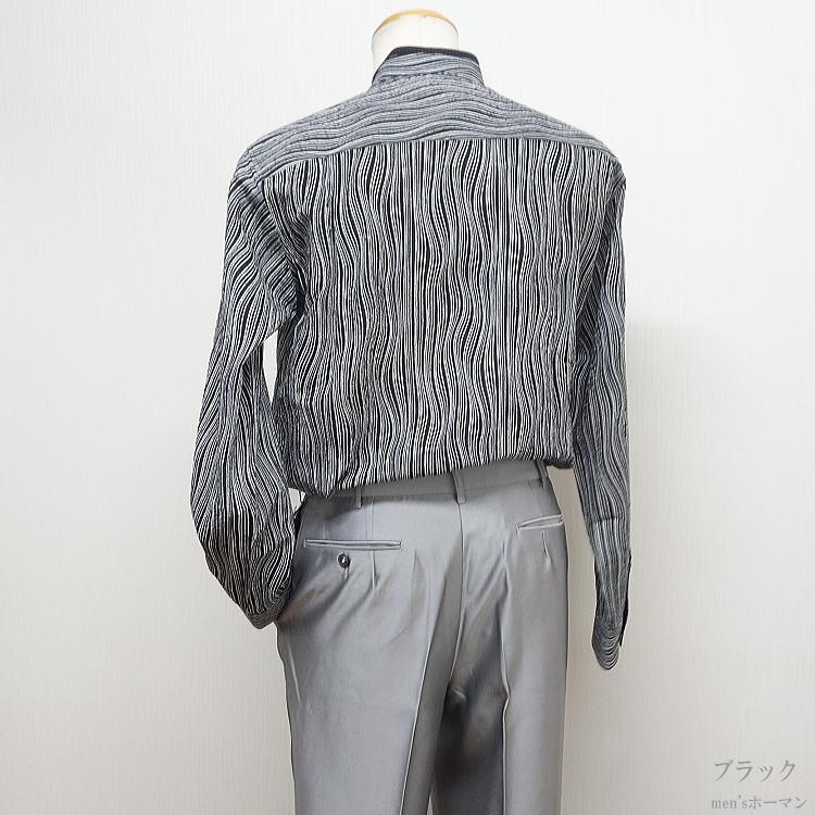春夏秋冬物 PAGELO/パジェロ 波柄ストライプ モノトーン 白黒 総柄 