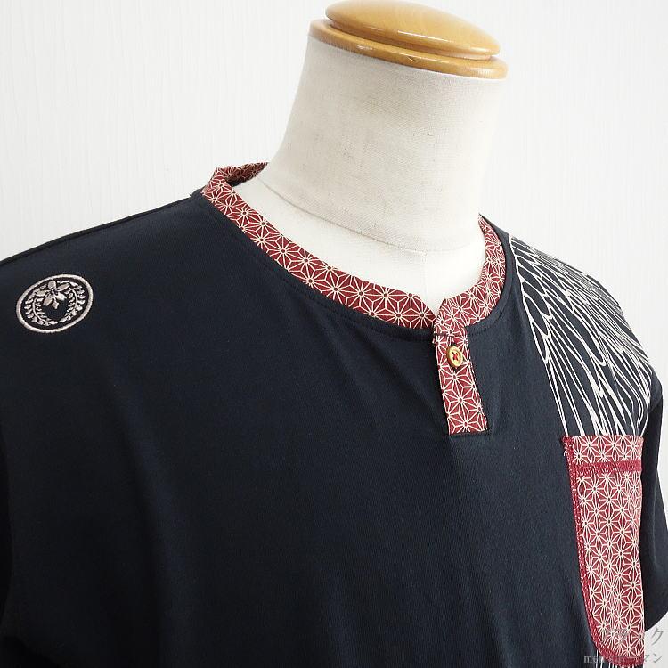 華鳥櫻/かちょうざくら 花紋刺繍 鶴 羽根 蛸 麻の葉柄 和生地切替