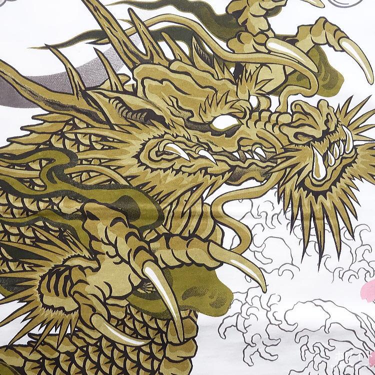 19年夏物新作 ビッグ有 朧 オボロ 龍神 月 雲 桜 波 All抜染プリント Tee 和柄 半袖ｔシャツ 白 黒 M L Xl Xxl 3l 4l 2 ホーマン 通販 Yahoo ショッピング