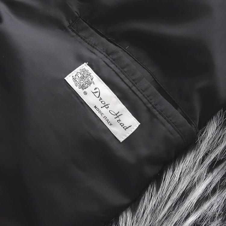 冬物 ビッグ有 DropHead/ドロップヘッド モノトーンフェイクファー キラキラ釦 衿 カジュアル 白黒ホワイトブラック ハーフコート：LL(XL〜3L/XXL対応) A6700 |  | 17