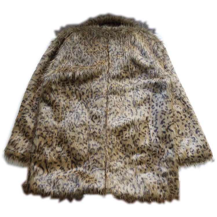 2017年冬物新作 ビッグ有 DropHead/ドロップヘッド フェイクファー エコファー スーツ対応 ３釦 豹ヒョウ柄 ブラウン茶 ハーフコート M/L/LL(M〜3L対応) A6700 |  | 10