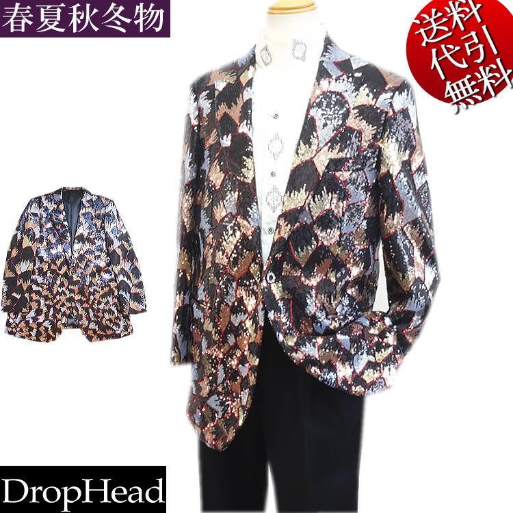 新作 春夏秋冬 DropHeadドロップヘッド 大柄ゴールド金×シルバー銀×黒 
