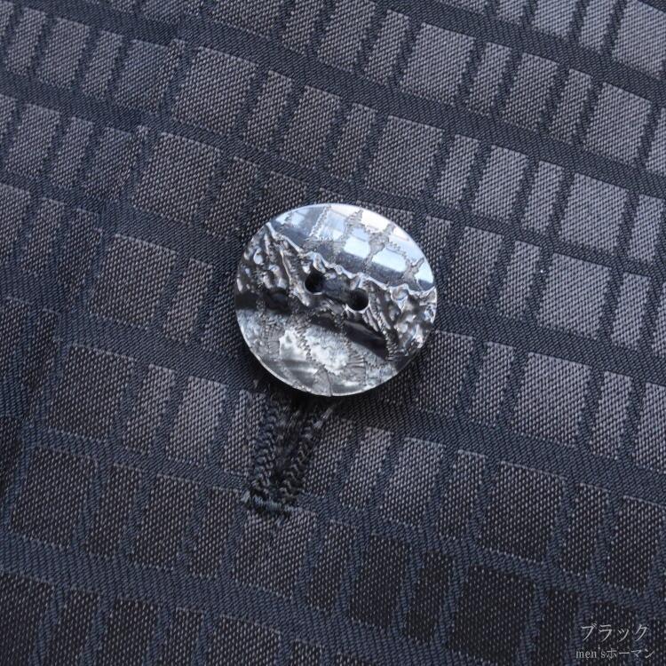 日本製 春秋冬物 ビッグ有 ビビコ/BBCO COLLECTION 変形格子柄 ジャガード織 スーツ対応 スタンドカラー ロング丈 ロングコート 黒：L/LL(L〜3L/XXL) S-21105の画像
