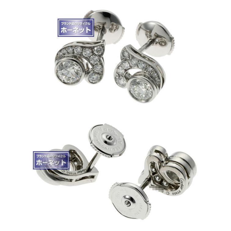 Cartier カルティエ ピルエット ダイヤ ピアス PT950 1501039 : イトウ  