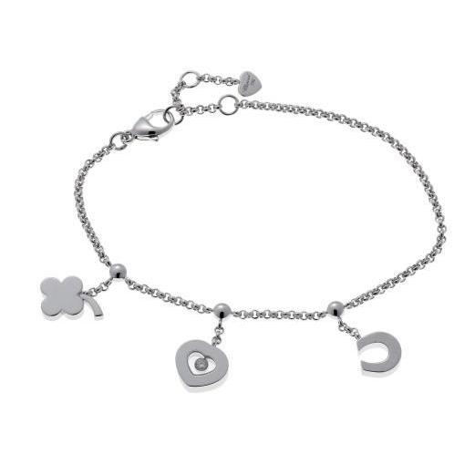 Chopard ショパール ハッピーダイヤモンド ブレスレット ホワイト 