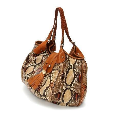 GUCCI（グッチ） マラケシュ トートバッグ パイソン カーフ ブラウン