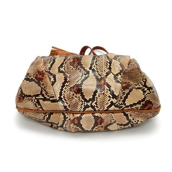 GUCCI（グッチ） マラケシュ トートバッグ パイソン カーフ ブラウン