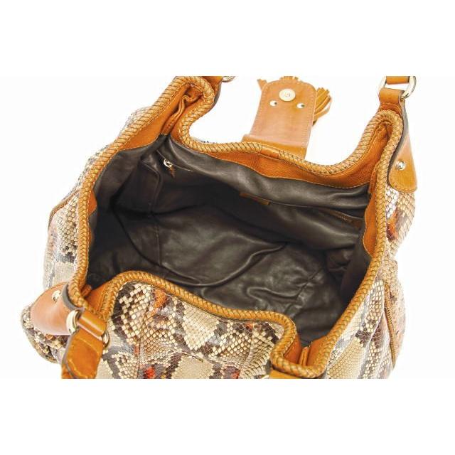 GUCCI（グッチ） マラケシュ トートバッグ パイソン カーフ ブラウン