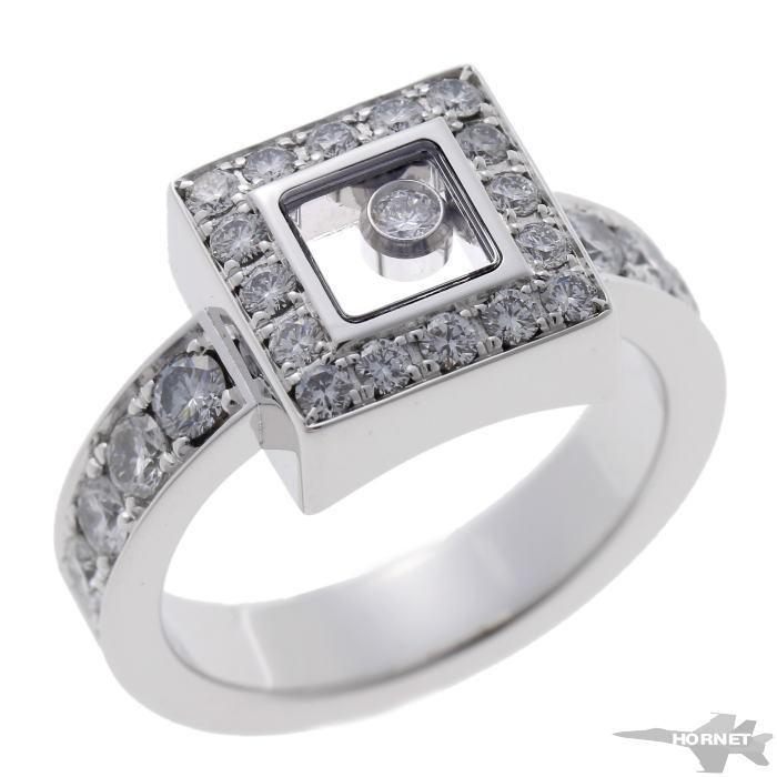 ハッピーダイヤモンド Chopard ショパール スクエア #10 リング 82 