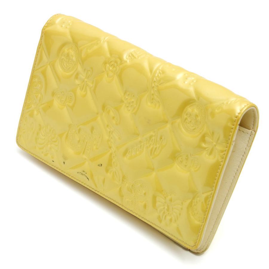 CHANEL シャネル シンボルチャーム 二つ折り長財布 A37151 エナメル 