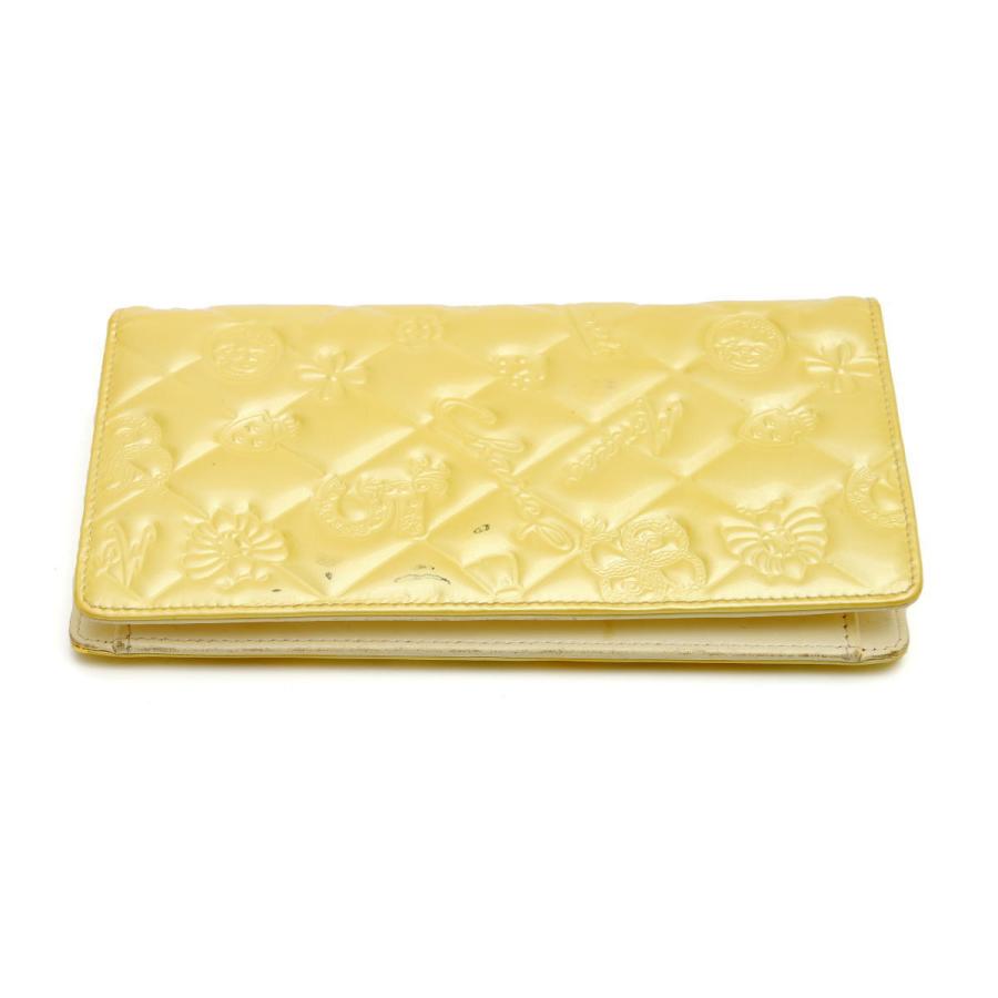CHANEL シャネル シンボルチャーム 二つ折り長財布 A37151 エナメル 