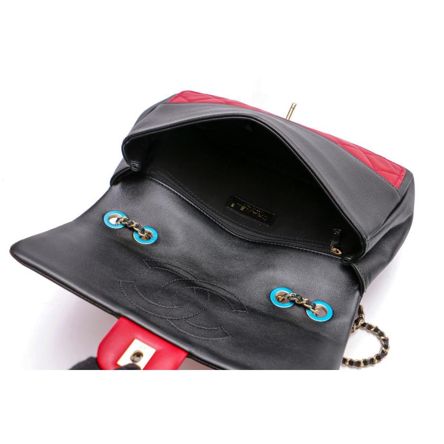 マトラッセ CHANEL シャネル バイカラー フラップ Wチェーンショルダー