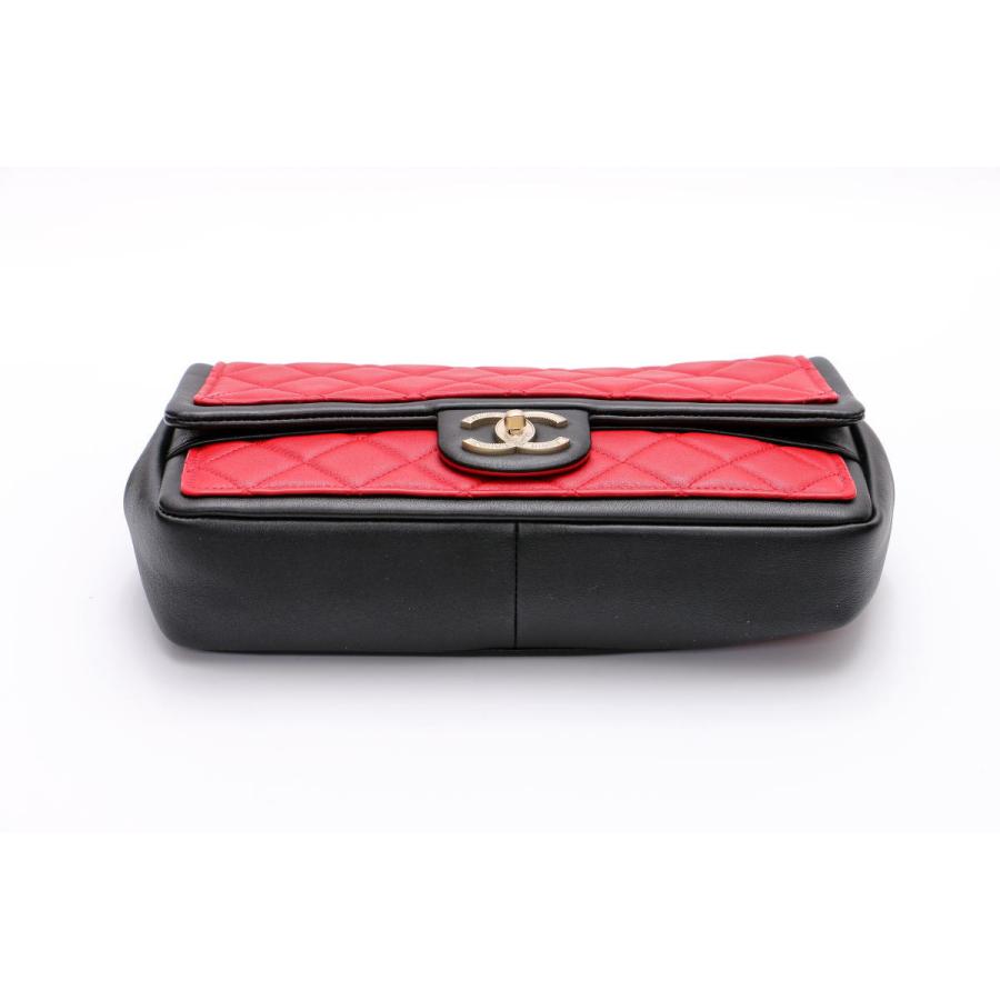 マトラッセ CHANEL シャネル バイカラー フラップ Wチェーンショルダー 