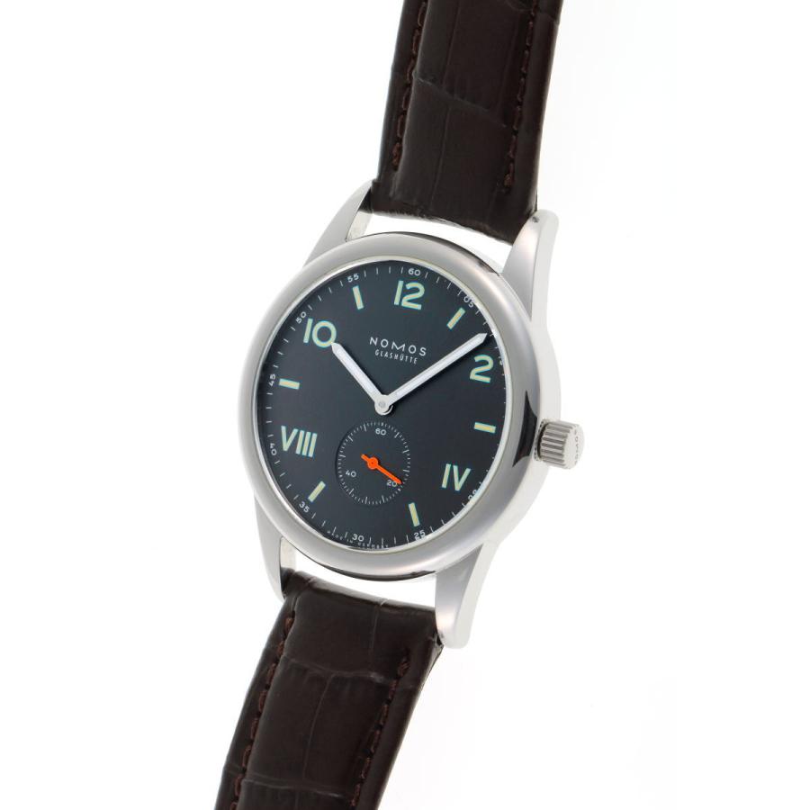NOMOS ノモス クラブ 38 キャンパス ナイト 手巻 Cal.α CL1A1BL138CP SS メンズ 時計 2310319の画像