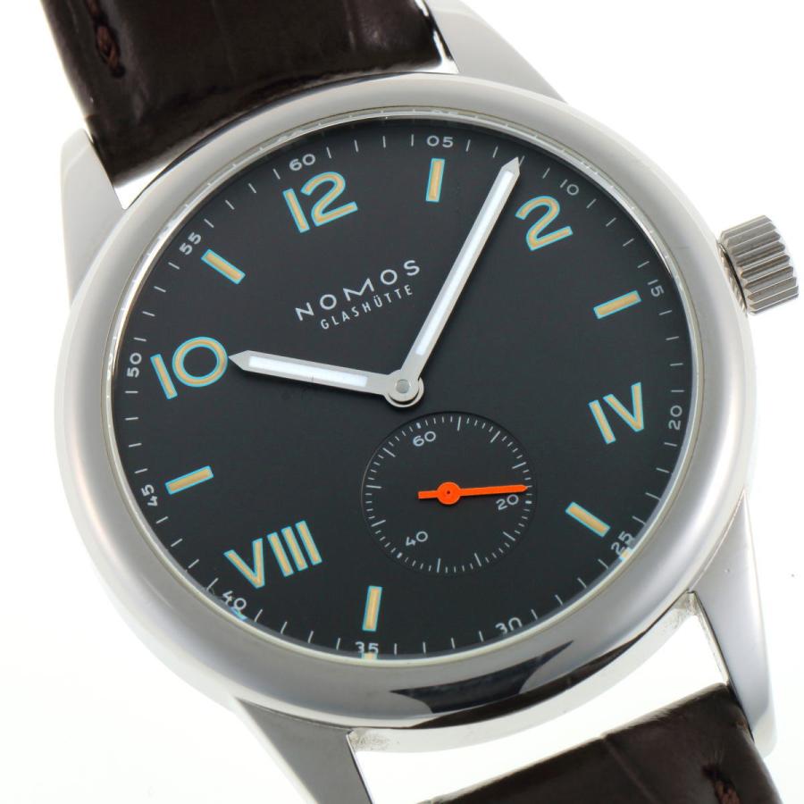 NOMOS ノモス クラブ 38 キャンパス ナイト 手巻 Cal.α CL1A1BL138CP SS メンズ 時計 2310319の画像