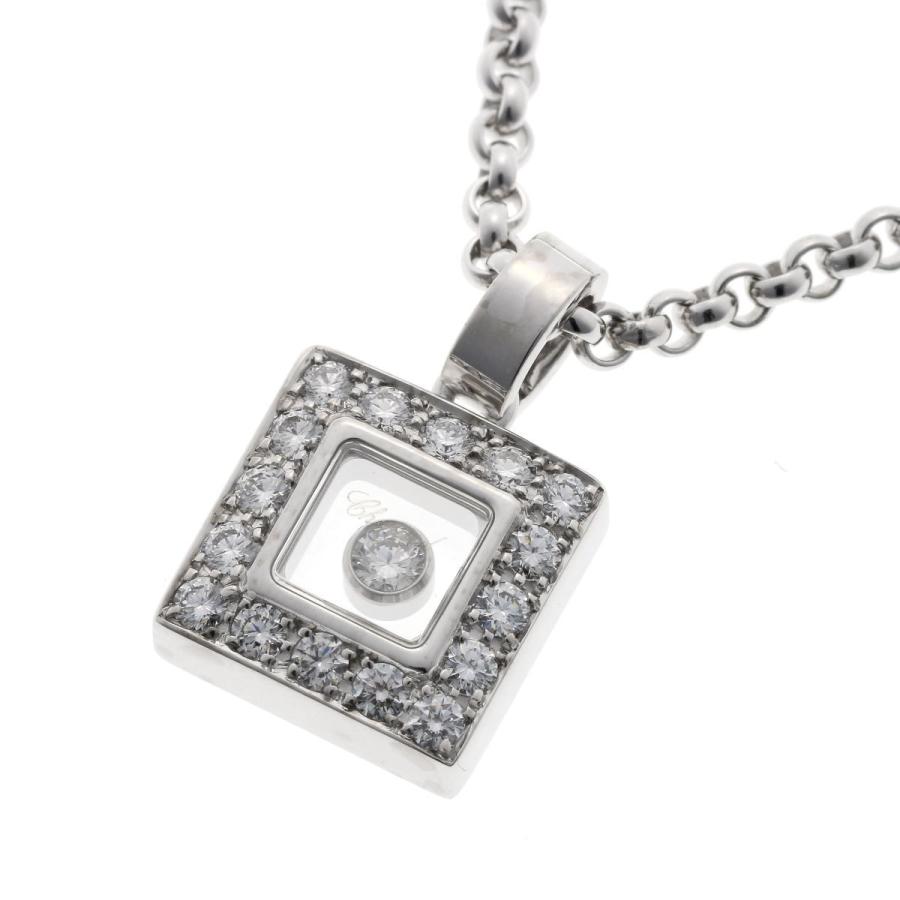 ハッピーダイヤモンド Chopard ショパール スクエア ネックレス 79