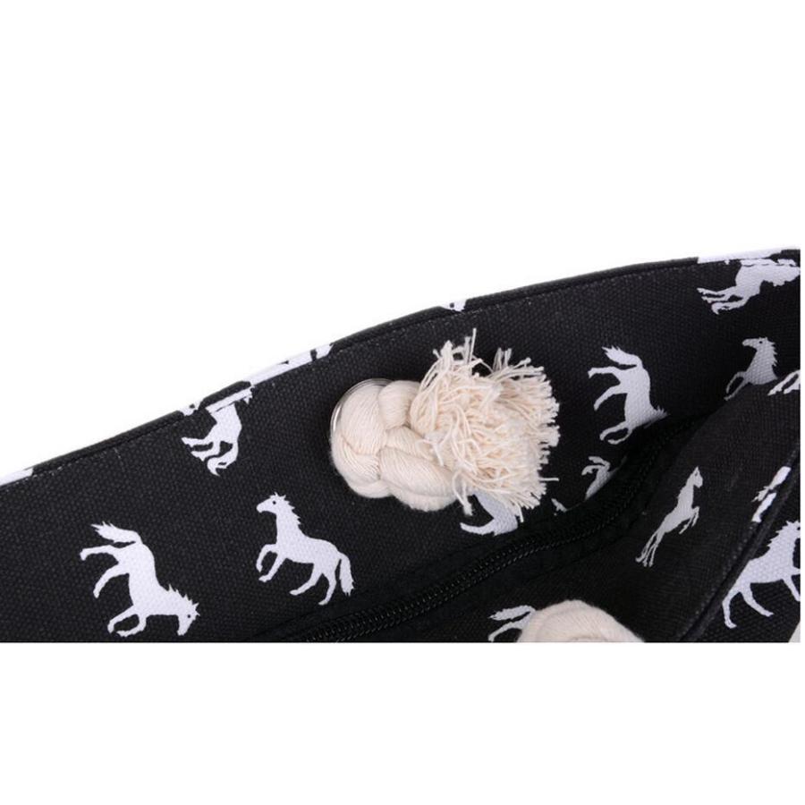 バッグ ホースデザイン 馬 キャンバス ショルダーバッグ : Horse Style