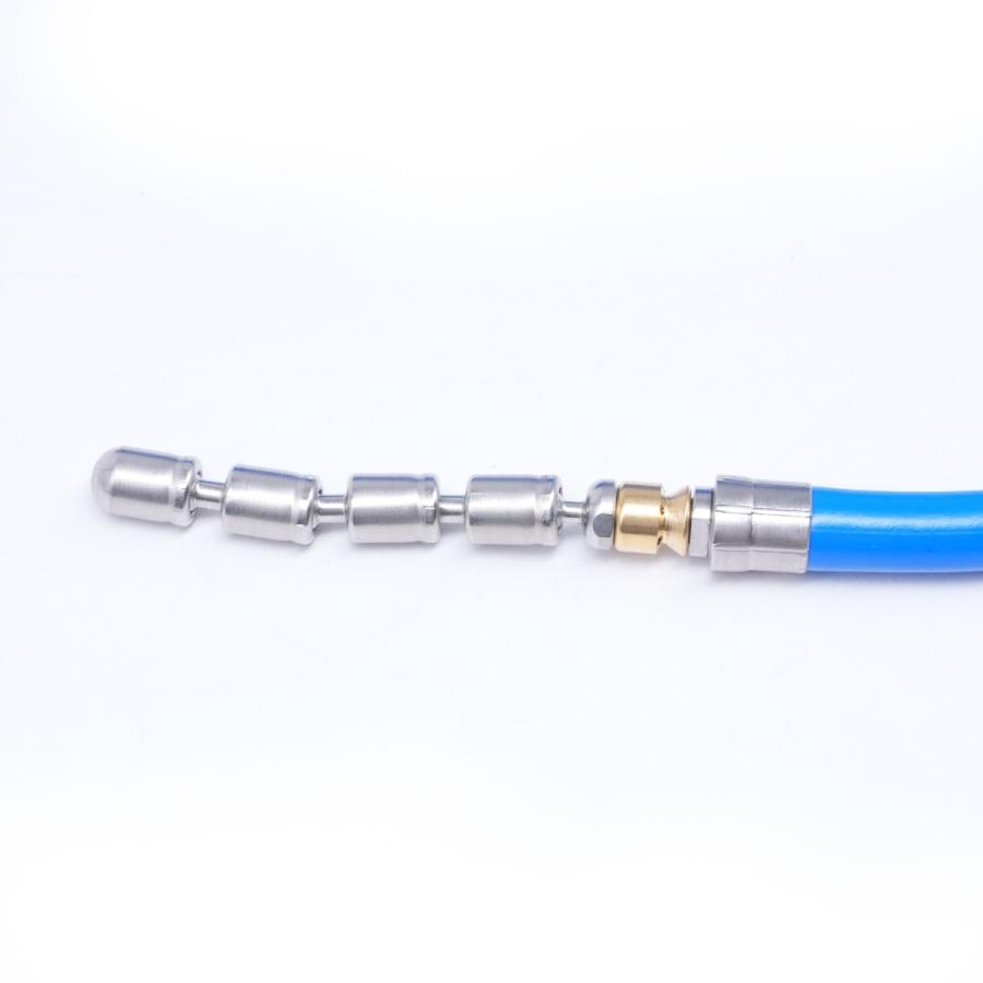 とても滑りの良いシリコンPVC被膜 洗管ホース 多水量向け すずらん
