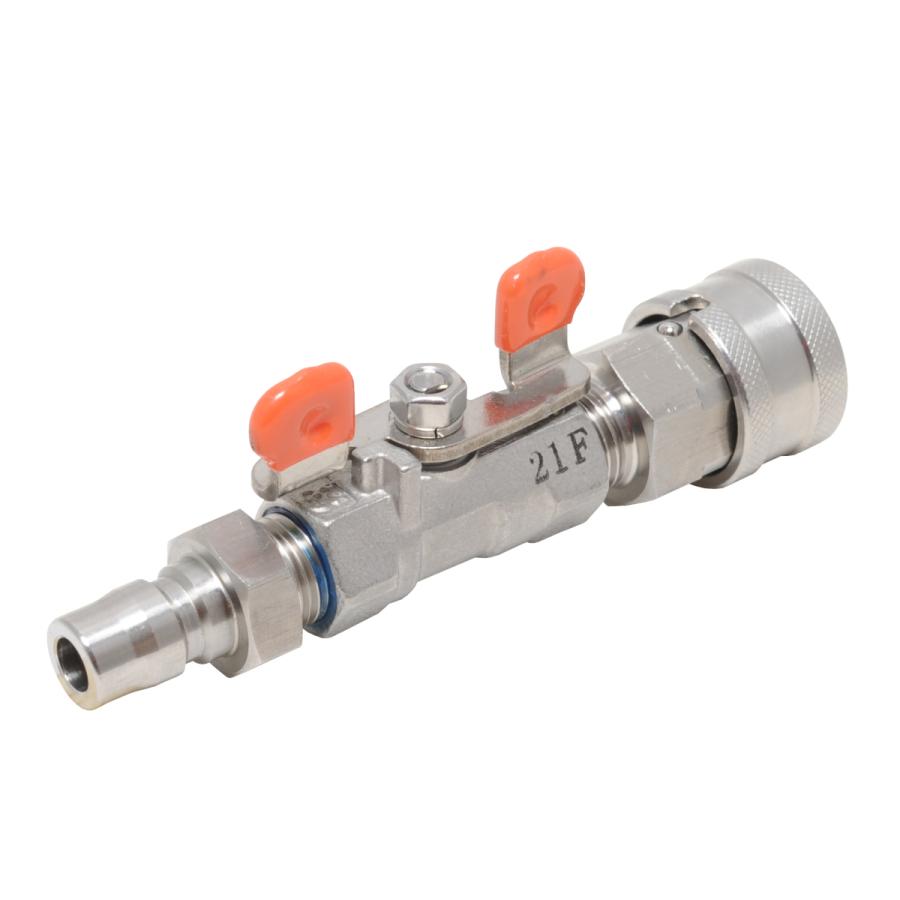 1/4カプラ付 蝶ハンドルボールバルブ ステンレス製 : ホース屋 ヤフー