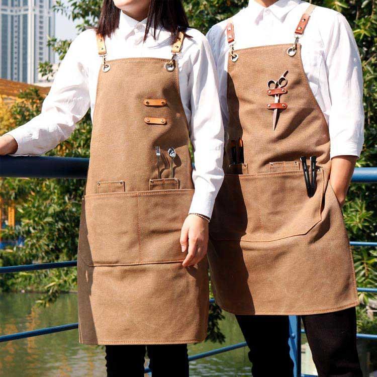 美容師 メンズエプロン シェフ カフェエプロン エプロン 職人