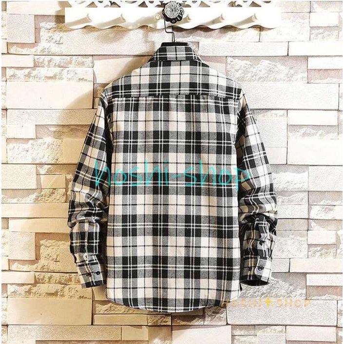 チェックシャツ 開襟シャツ カジュアルシャツ メンズ ネルシャツ