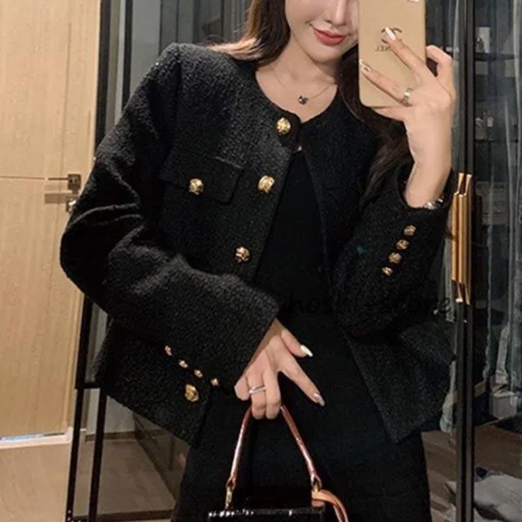 ツイエロードジャケット ノーカラー ジャケット レディース 長袖